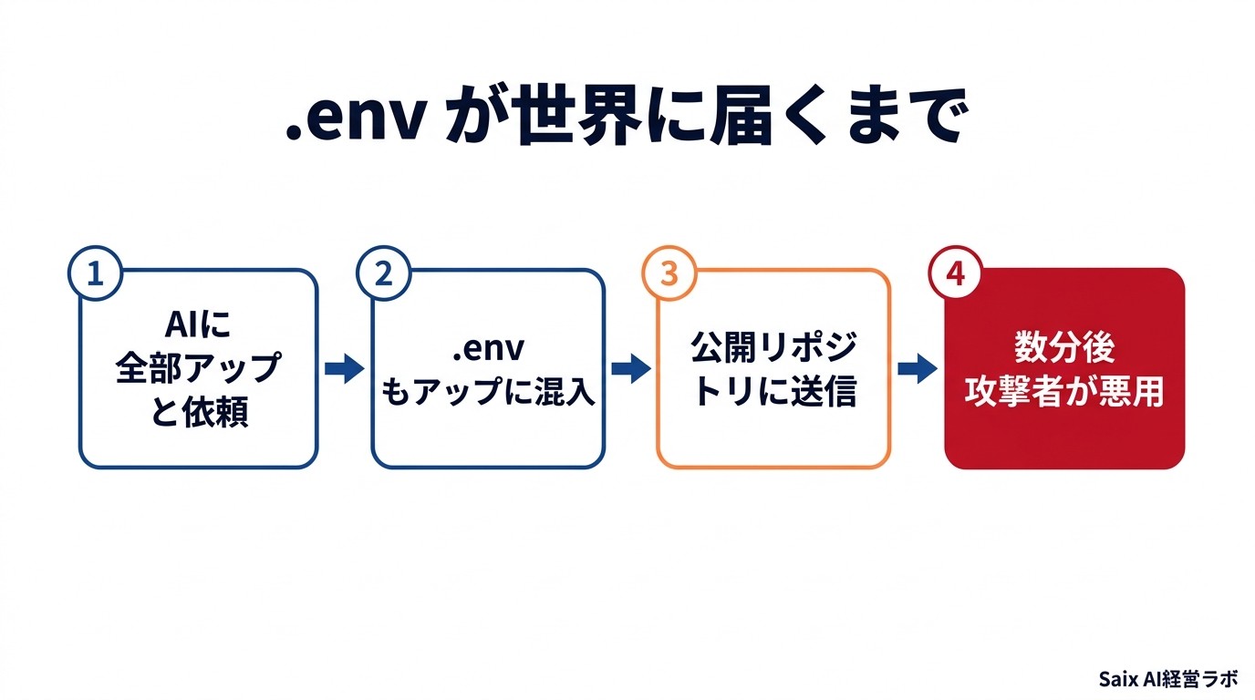 .envファイルが世界に届くまでの4ステップ