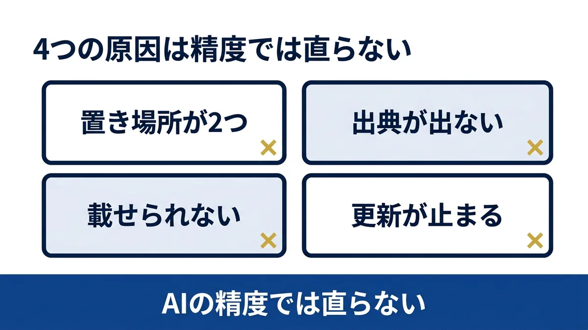 貯めても使われない4つの原因はAIの精度では直らない