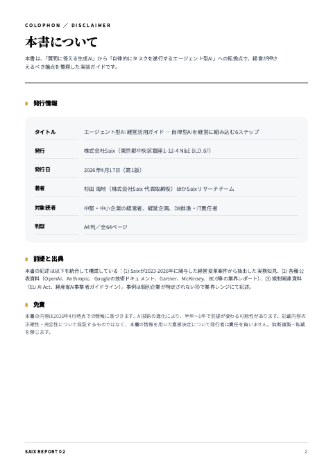 エージェント型AI 経営活用ガイド 中面イメージ1
