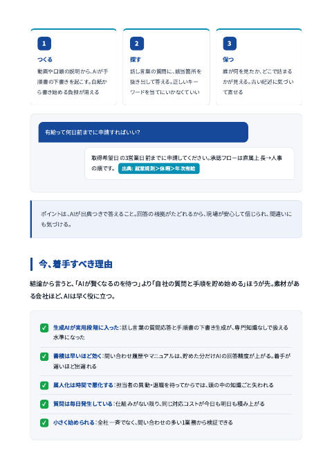 AI社内FAQ・チャットボット構築完全ガイド 中面イメージ3