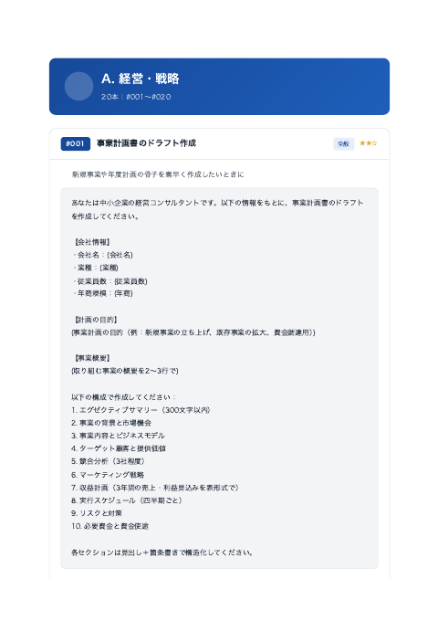 そのまま使える 実務プロンプト200選 中面イメージ2