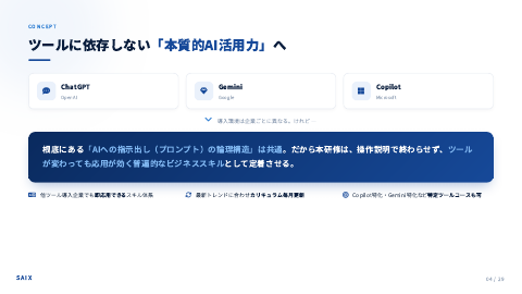 法人向けAI人材育成研修 中面イメージ2