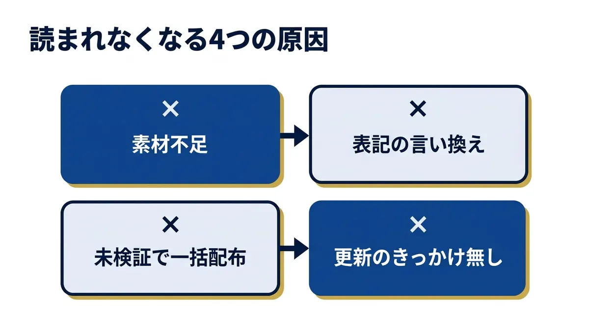 Geminiで作ったマニュアルが読まれなくなる4つの原因