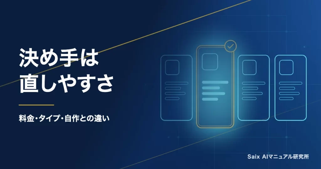 マニュアル作成AIツール比較｜社内利用で見るべき5つの選定基準