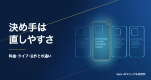 マニュアル作成AIツール比較｜社内利用で見るべき5つの選定基準