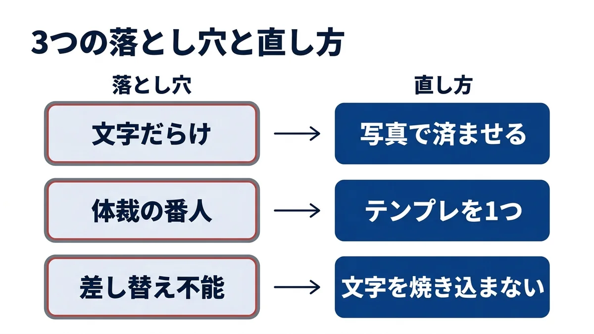 スライド型マニュアルで起きる3つの落とし穴と直し方