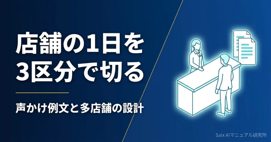 接客マニュアルをAIで作る｜飲食・店舗オペレーションの雛形化