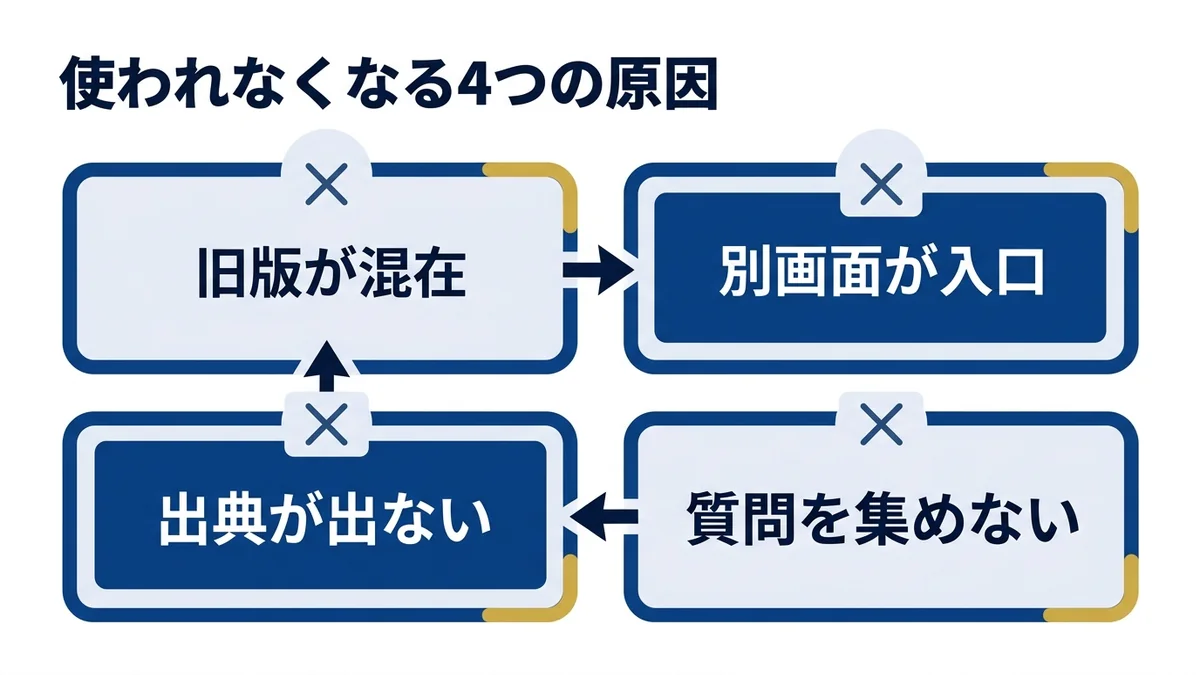 ChatGPTの社内FAQが使われなくなる4つの原因