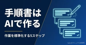 手順書をAIで作成する方法｜作業手順を標準化する5つのステップ