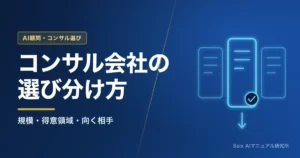 AIコンサル会社12選｜規模・得意領域で選ぶ