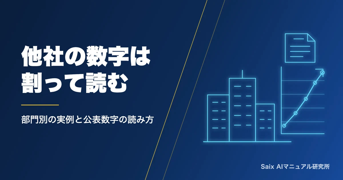 AIによる業務効率化の事例|部門別の実例と公表数字の読み方