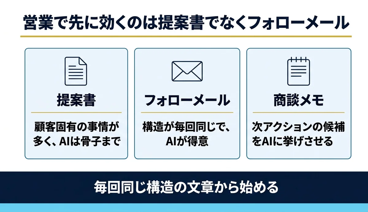 営業で先に効くのは提案書でなくフォローメール