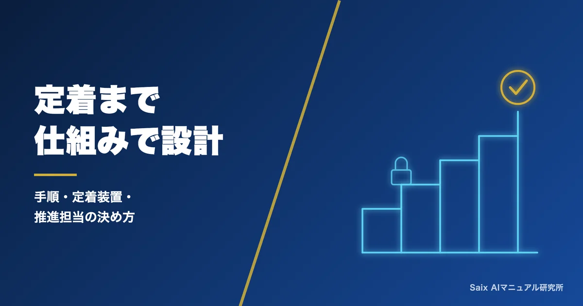 AI活用で業務効率化を進める手順|定着まで仕組みで設計する方法