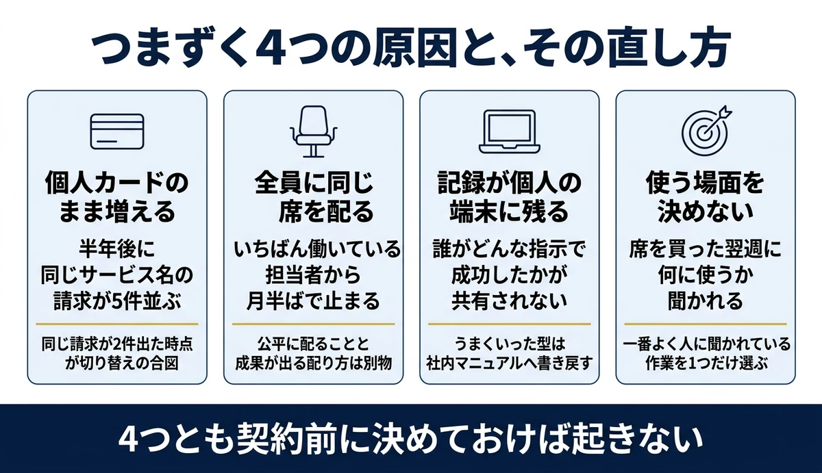 法人利用でつまずく4つの原因と直し方