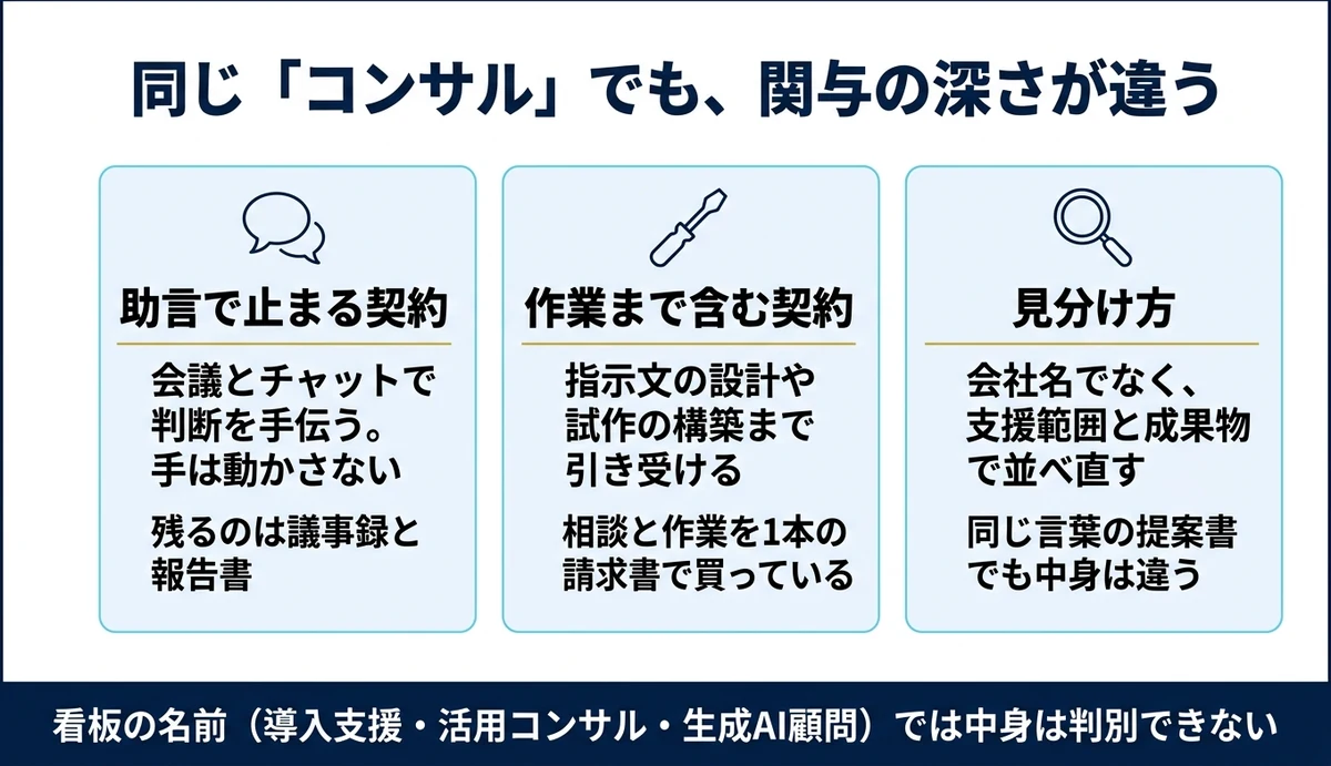 生成AIコンサルで買っているのは社内に残る材料
