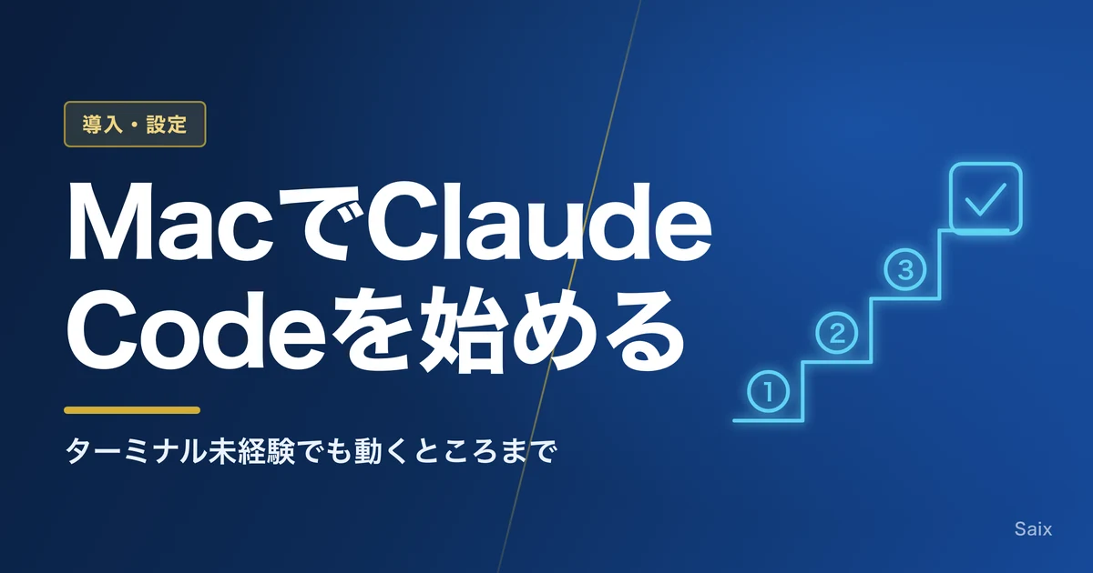 Claude CodeをMacで始める手順|ターミナル未経験でも動くところまで