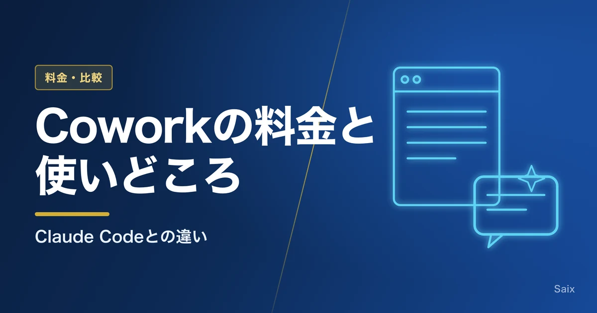 Claude Coworkの料金と使いどころ｜Claude Codeとの違い