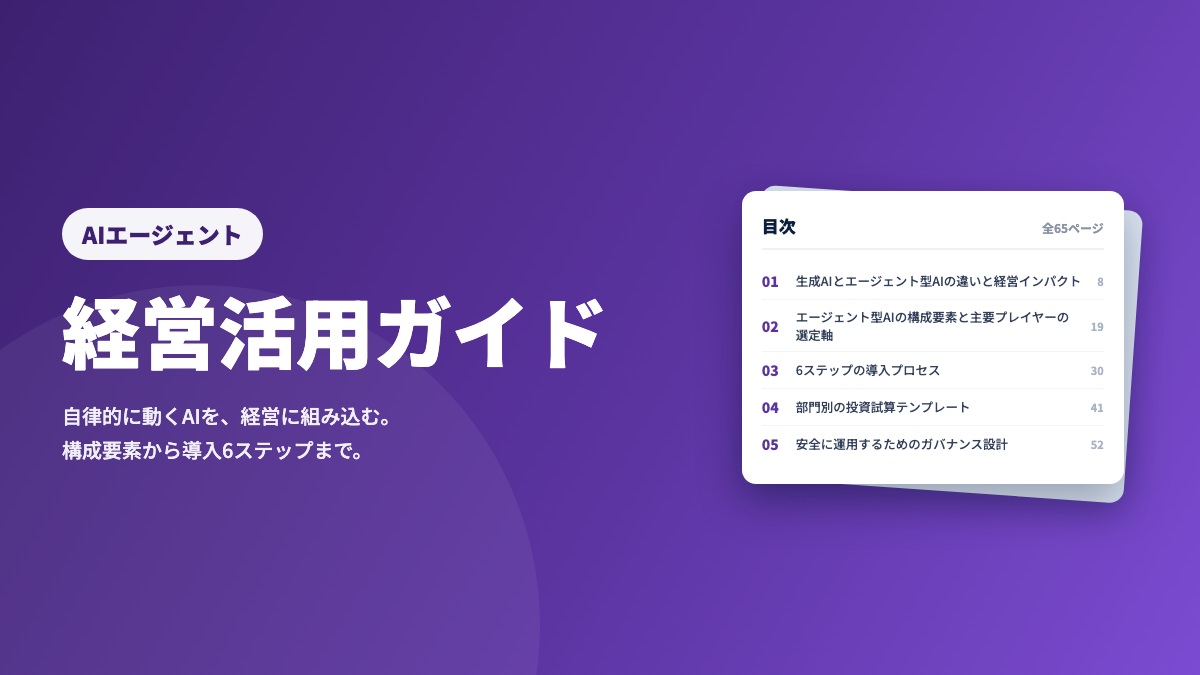 エージェント型AI 経営活用ガイド
