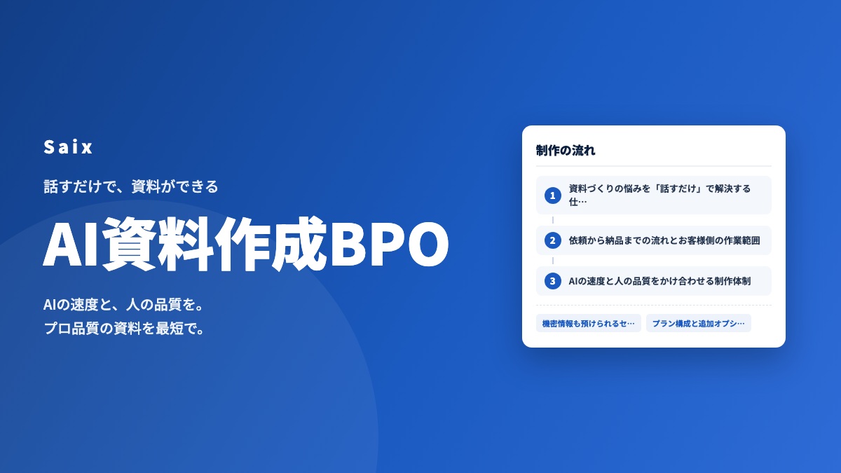 AI資料作成BPO(シアガル) サービス概要資料