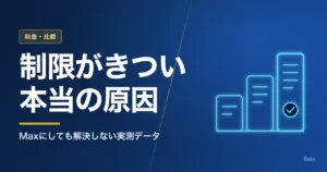 Maxにしても制限が解決しない理由