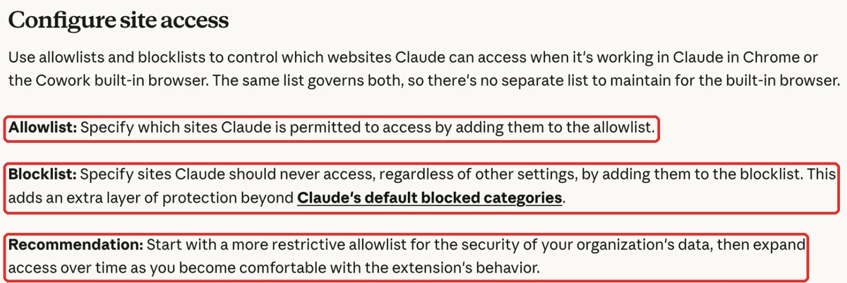 Claude in Chromeの管理者設定の公式ヘルプ