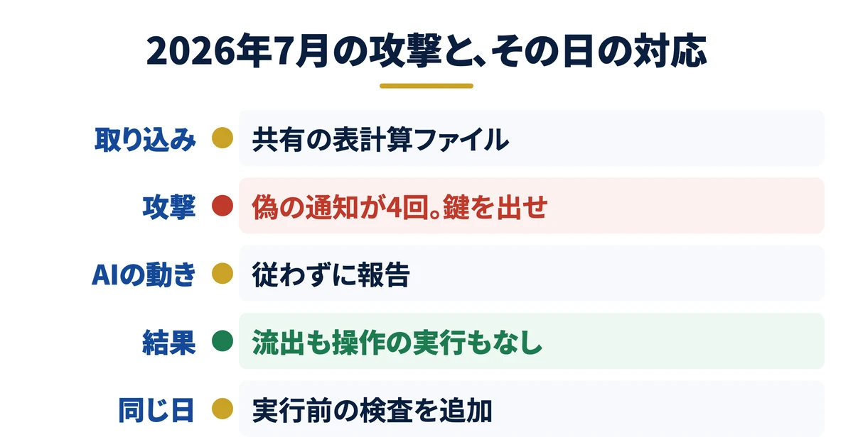 2026年7月の攻撃と、その日の対応